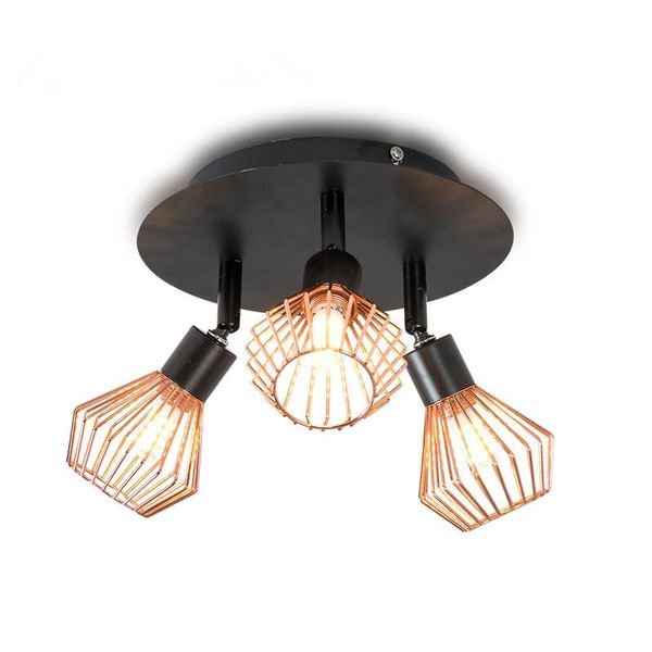 

ceiling lights nordic creative lamp led bedroom simple decoration adjustable three-head spotlight