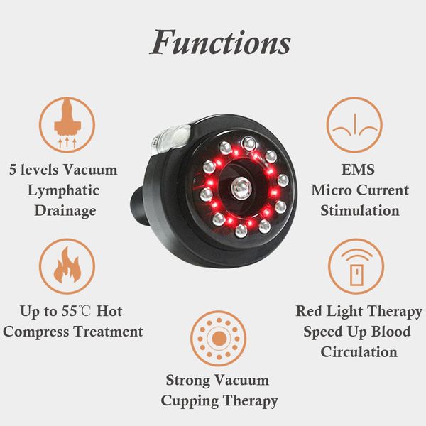 

electric cupping body massager vacuum suction ems heating scraping slimming therapy device lymphatic drainage detoxification per