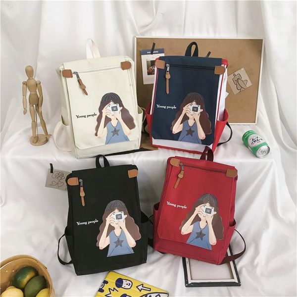 

backpack 2021 school bag female high student junior girl large capacity college art