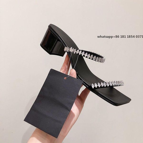 

fashionable wide sandals casual brand flat comfortable women's slippers, Black