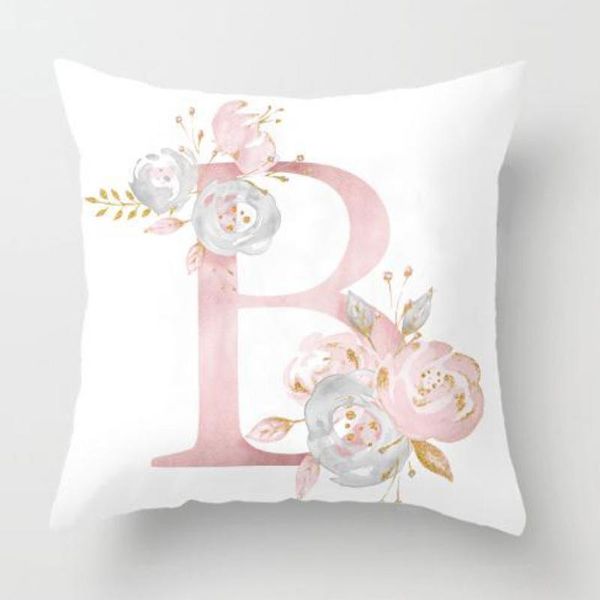 

pillow case 781f 45x45cm room decoration letter alphabet cushion cover pillowcase