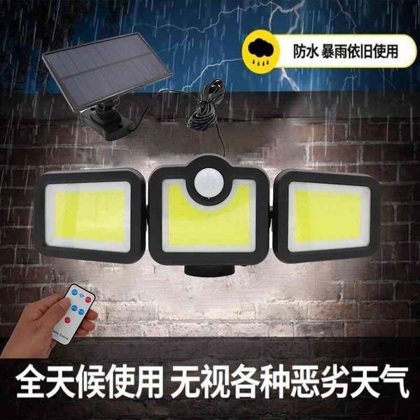 

solar street induction wall lamp, three rotary solar lamps