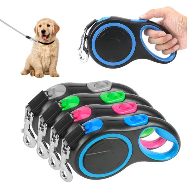 

3/5/8m nylon retractable long strong pet leash automatic extending big dog walking leads rope for large dogs collars & leashes