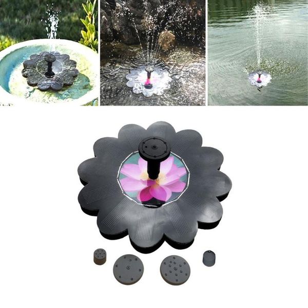 

floating solar water fountain lotus pattern garden pond villa landscape decoration pump decorations