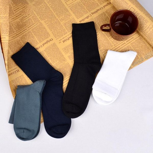 

men's socks cotton socks, plus fat, size, autumn and winter thick business fat people, size 45-50 can wear tube, Black