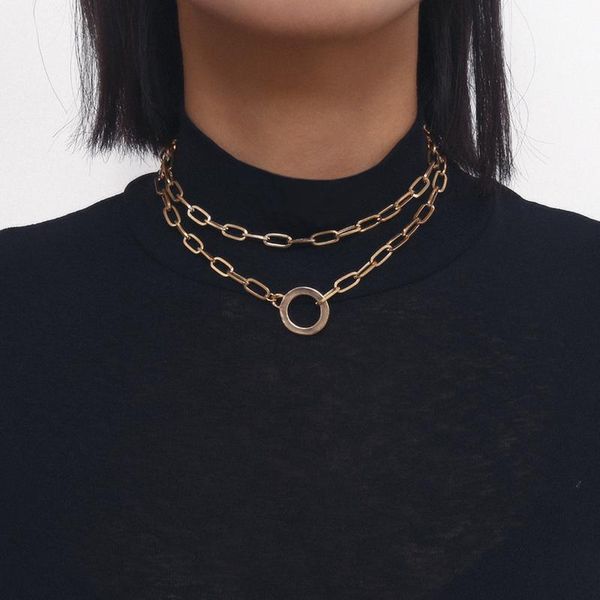 

chains gifts for women chain necklace vintage punk style women's accessories joker european and american neck jewelry 2021, Silver