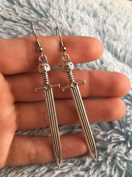 

dangle & chandelier women's vintage earrings retro simple drop jewelry, Silver