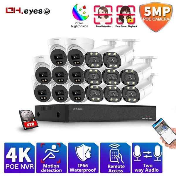 

wireless camera kits 16 channel cctv system set 4k poe nvr kit outdoor color audio ip security surveillance 16ch