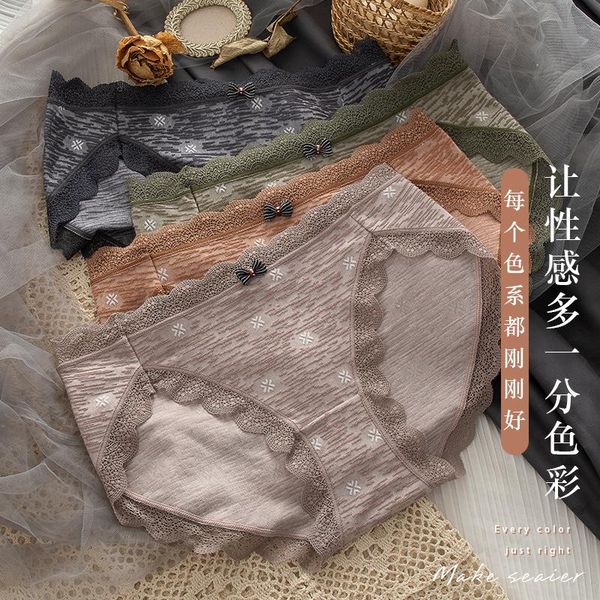 

women's panties knowdream factory direct ladies underwear women cotton antibacterial crotch breathable seamless japanese sweet lace wai, Black;pink
