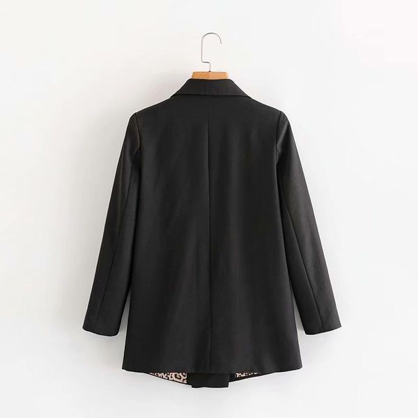 

jackets korean style lapel double-breasted simple professional female jacket long sleeve fashion solid color sweet women's coat, Black;brown