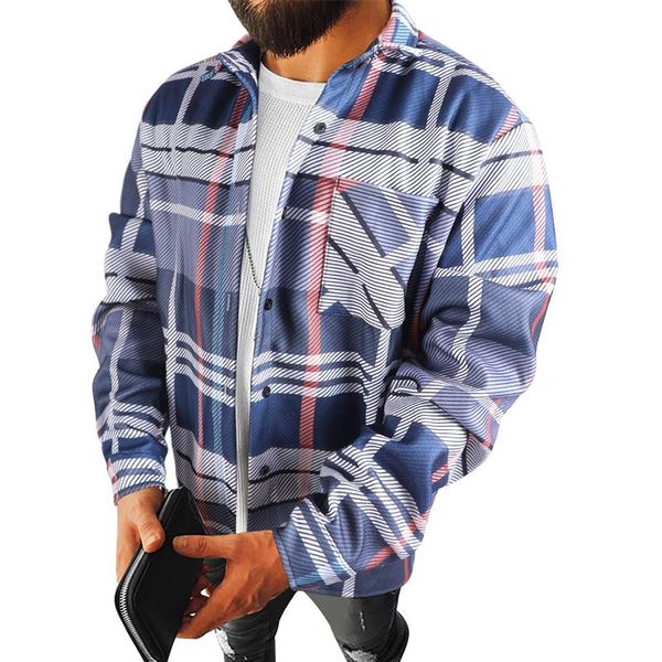 

men's jackets 2021 streetwear fashion spring plaid casual shirts man long sleeve soft comfort slim fit styles men jacket cardigan shirt, Black;brown