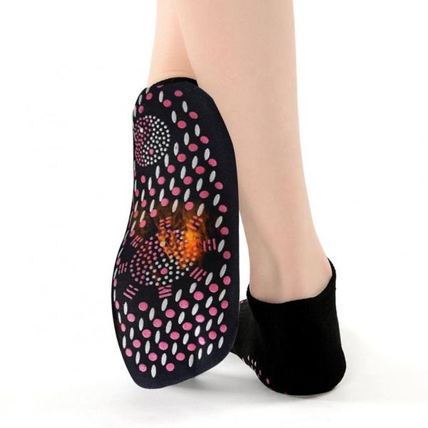 

men's socks comfortable to wear practical moxibustion massage winter for climbing, Black