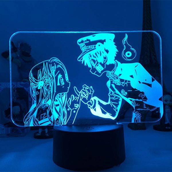 

night lights anime toilet bound hanako kun led light & nene figure model 3d lamp bedroom decoration lovers birthday gifts diy