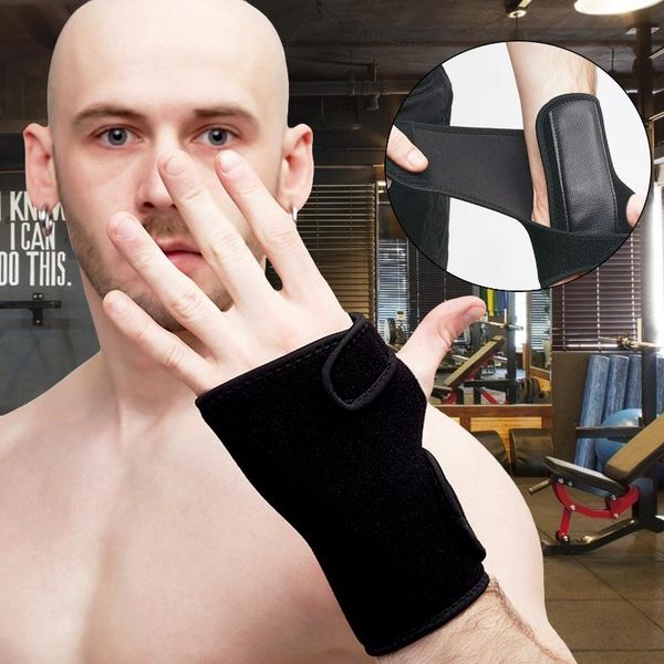 

wrist support adjustable thumb hand brace splint with brace-thumb for finger sprain protection, Black;red