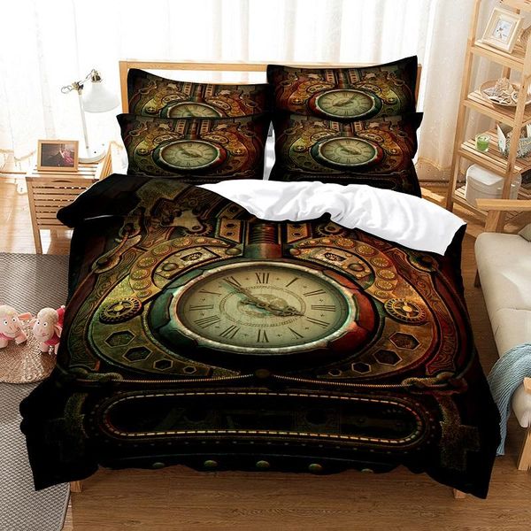 

bedding sets mechanical clock duvet cover set 3d digital printing bed linen fashion design comforter