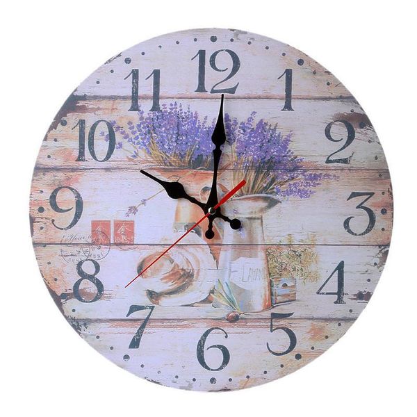 

wall clocks 30cm retro european round bedroom living room digital dial mute clock vintage with roman numerals decoration