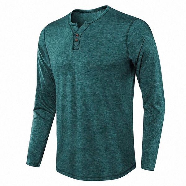 

men's t shirt solid color henley casual daily button-down long sleeve lightweight fashion slim fit big and tall green blue black p3mr#, White;black