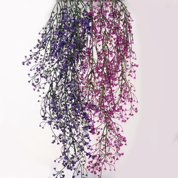 

decorative flowers & wreaths artificial fake vine plastic wall hanging garland plant garden living room club bar decorated plants wedding de