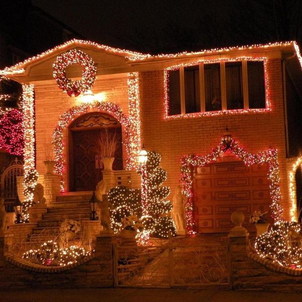 

party decoration 8colors 96led christmas outdoor led string light 4m*0.6m droop fairy curtain icicle 110v/220v
