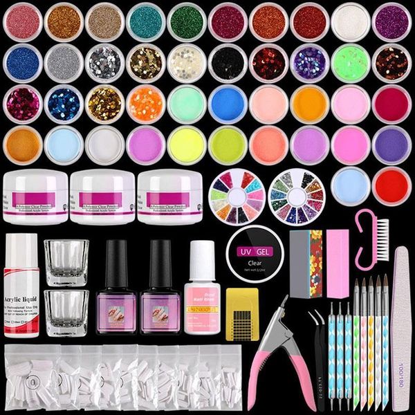

nail art kits pro acrylic kit full manicure set for powder liquid tips brush tools with crystal