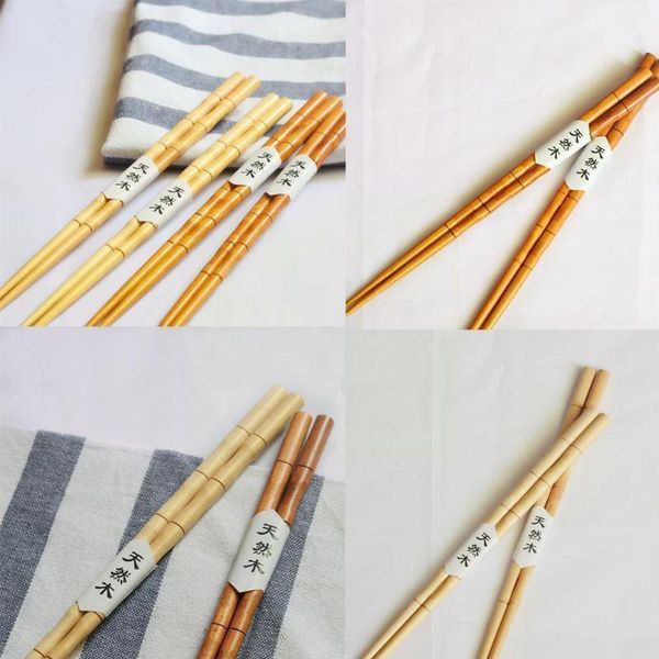 

chopsticks 4pcs handmade natural bamboo wood healthy sushi reusable sticks carbonization stick chinese hashi chop f6h2