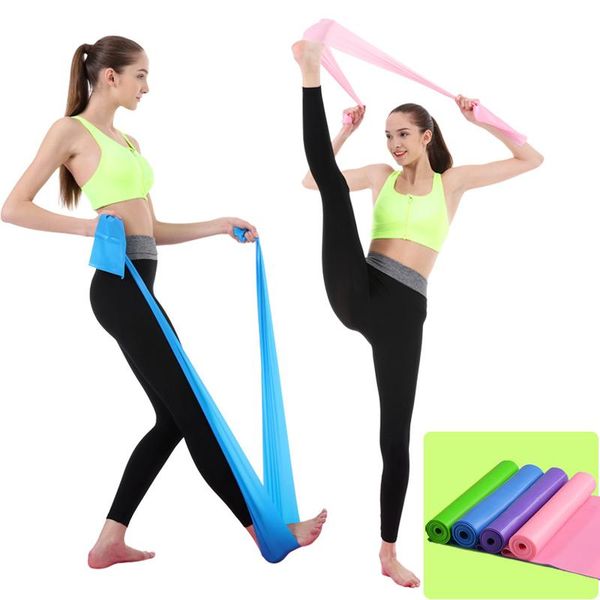 

colors yoga resistance rubber bands sports training workout elastic fitness gym equipment crossfit ropes ship