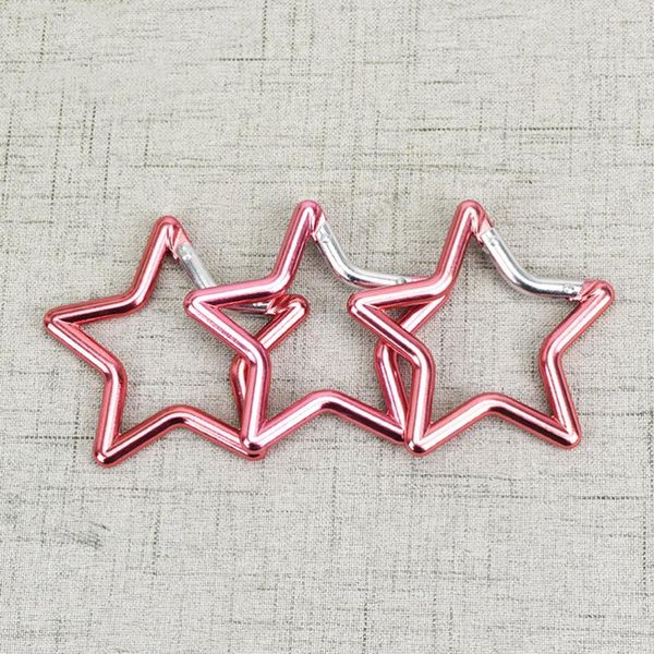 

cords, slings and webbing 5pcs 6.6cm climbing button carabiner five-pointed star shape heteromorphism mountaineering hook for men women