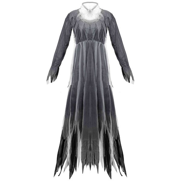 

big size halloween female ghost bride zombie costume stage devil, Black;red
