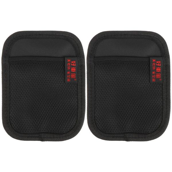 

car organizer 2pcs sticky storage net bag mesh pocket
