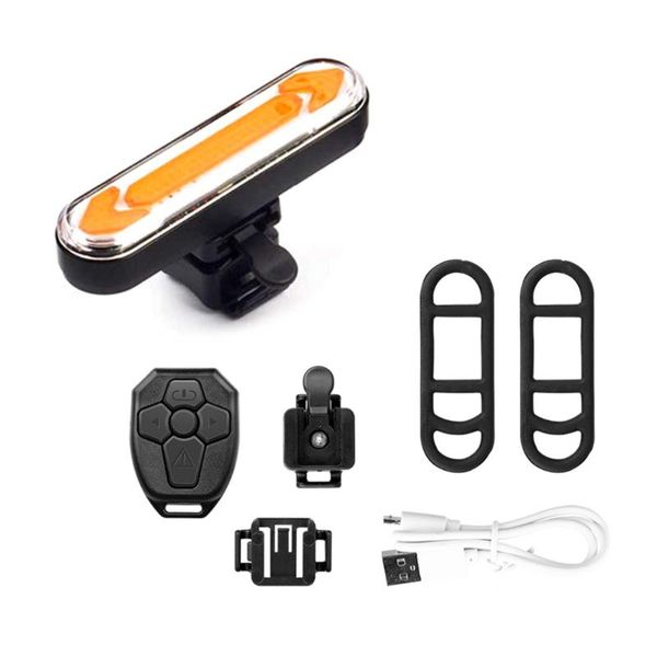 

bike lights remote control taillight usb rechargeable bicycle tail rear light turn signal braking warning wireless led cycling lantern