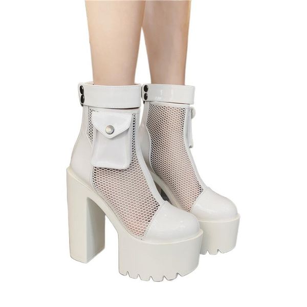 

dress shoes bar ds performance chunky heel waterproof platform high pumps hip hop gogo dance leading female night dj singer, Black