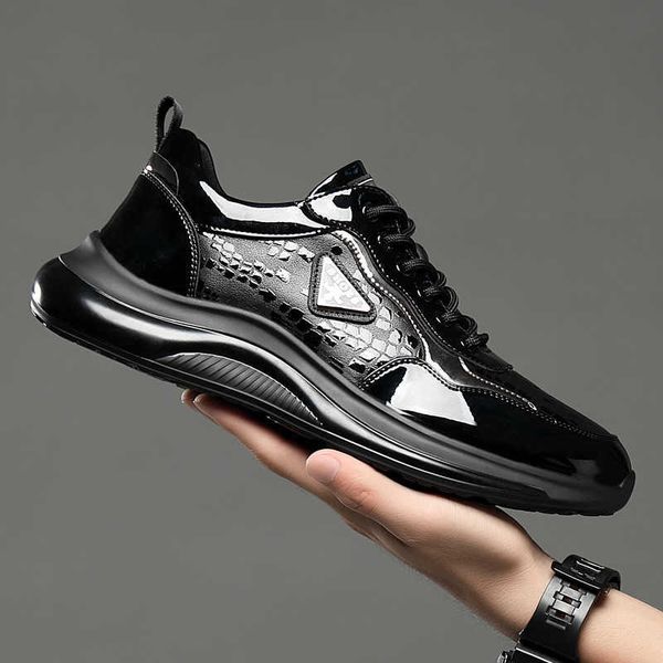 

men's sho 2021 autumn men's trendy black fashion casual versatile soft soled sports