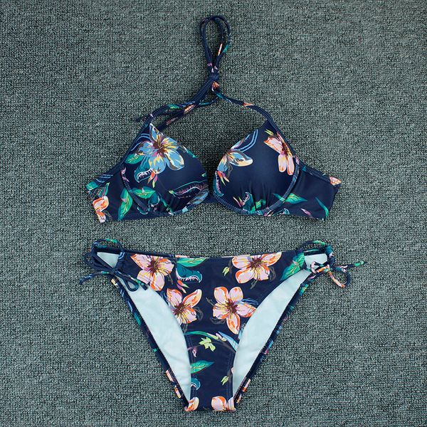 

2021plus size bikini 2021 floral print swinsuit swimwear women low waist push up bikini set beachwear brazilian biqiuni summer, White;black