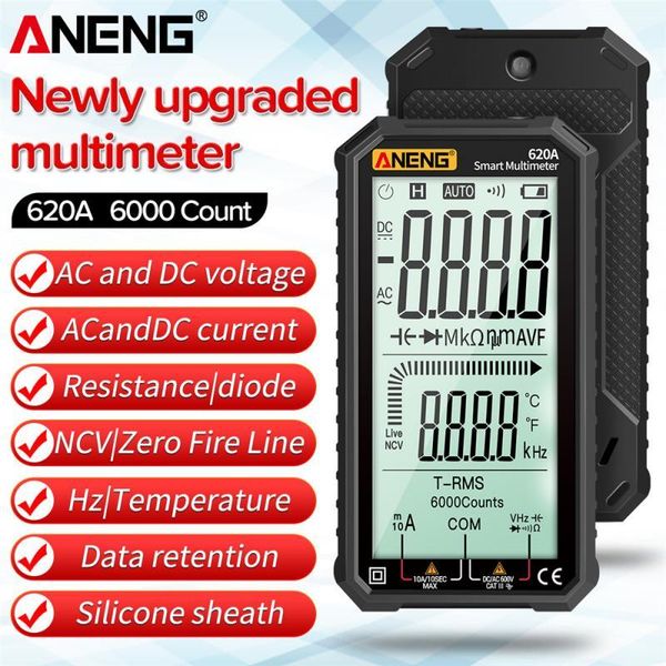 

counters aneng digital automatic multimeter 4.7 inch lcd ac/dc voltage ohm amp meter tester for automotive car home improvement
