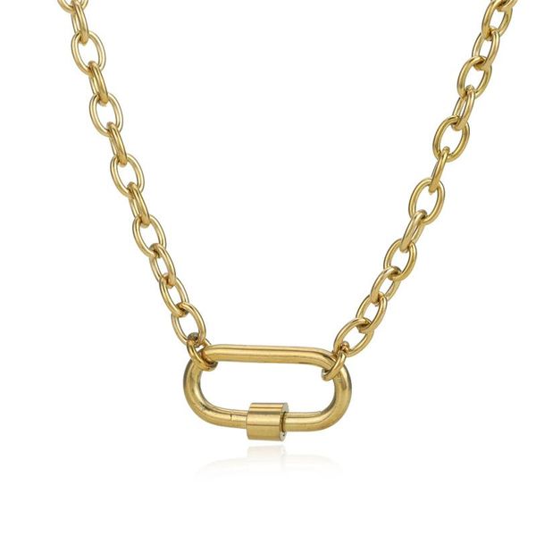 

pendant necklaces stainless steel rectangle for women punk clavicle chain fashion choker party gift trendy jewelry accessories, Silver