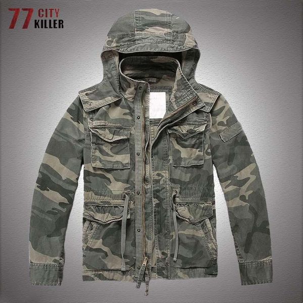 

men's jackets military hooded cargo men removable hood cotton camouflage multi-pockets work jacket mens wear-resistant tactical coats, Black;brown