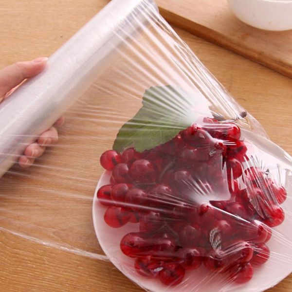 

food savers & storage containers safe saran cling wrap pe film disposable transparent cafeteria fruits household keep fresh el save restaura