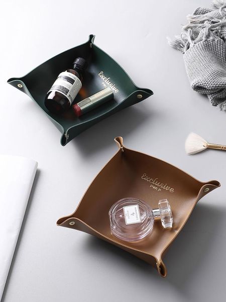

storage boxes & bins vanzlife deskcosmetics nordic light ins high-end luxury creative web celebrity leather jewelry