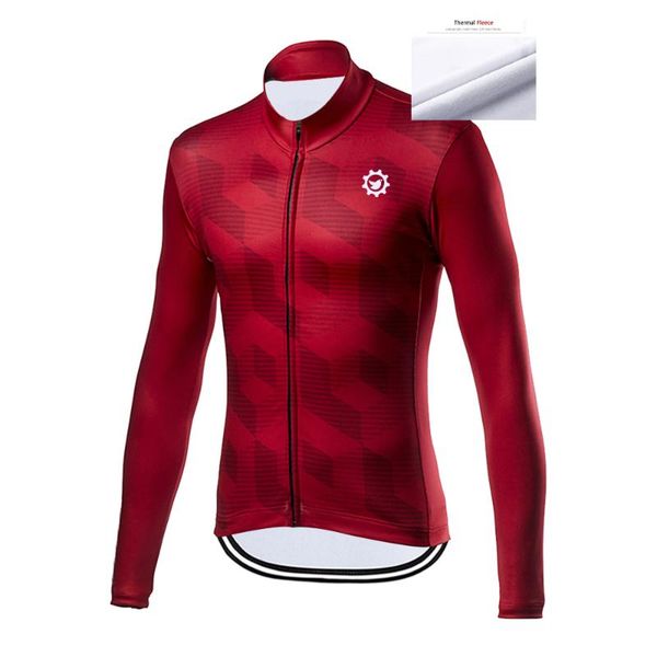 

long sleeve winter thermal fleece ropa ciclismo pro cycling jerseys mountain bicycle clothing/racing bike clothes man racing jackets, Black;red