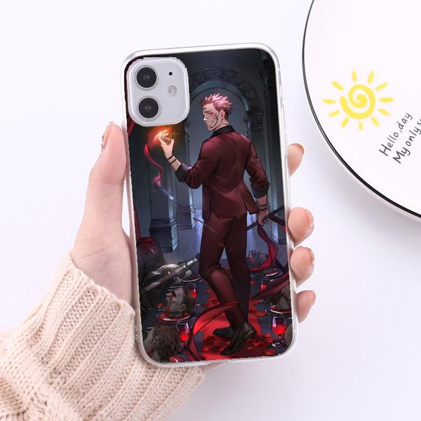 

jujutsu kaisen cartoon fighting animation printing mobile phone case clear pattern not easy to fade