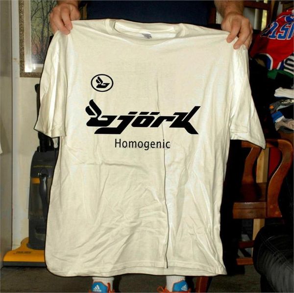

men's t-shirts rare vintage 97 bjork homogenic tour t shirt 2021 reprint s-2xl, White;black