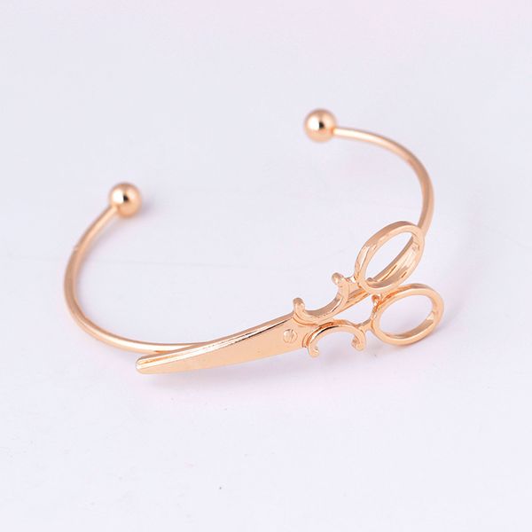 

Bangle Scissors Bracelet For Women Hollow Shears Bracelets & s Adjustable Hip Hop Party Gifts Gold Silver Plated ps2381 R66W GFSZ