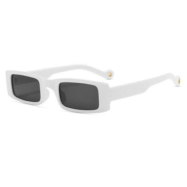 

sunglasses 2021 vintage black square women small rectangle sun glasses female clear mirror, White;black