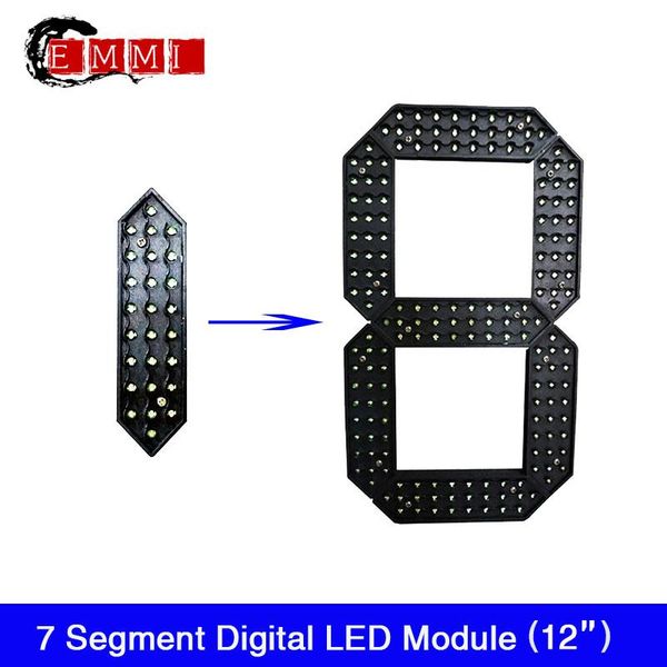 

4pcs/lot 12'' red / green yellow white blue color digital numbers module 7 segment led display for oil price gas modules