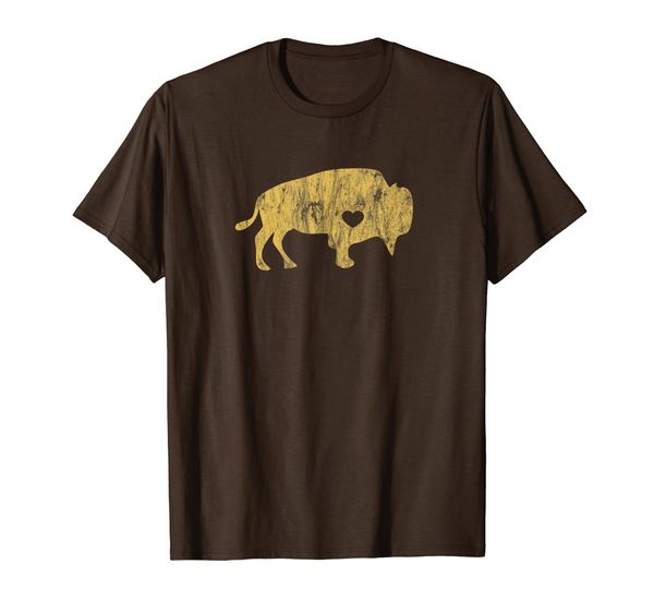 

gold raging buffalo t-shirt distressed i love buffaloes tee, White;black
