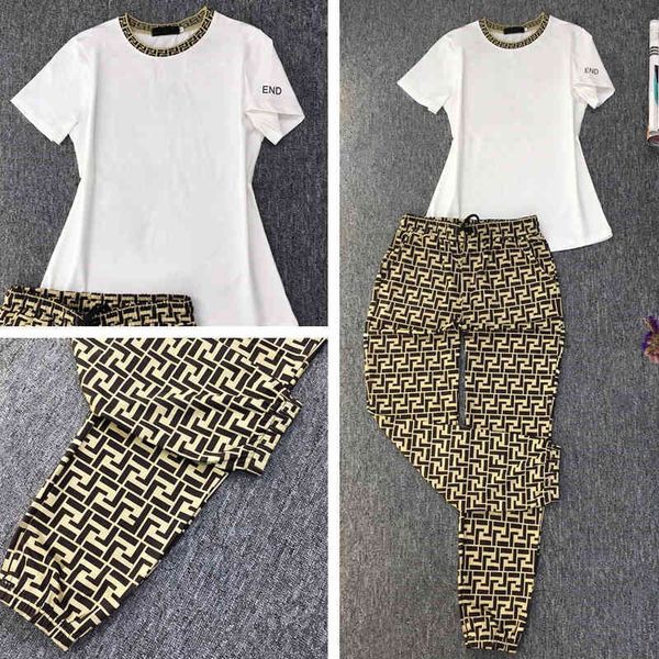 

2022 factory wholesale new cotton leisure sports suit women's summer high-end women's fashion two-piece set large european fashion, Gray