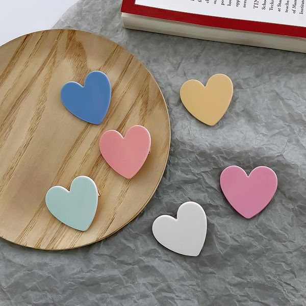 

hair accessories women girls sweet love heart hairpins candy color clips lovely side bangs barrettes headband fashion, Slivery;white