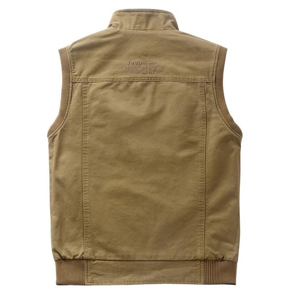 

men's vests nianjeep denim men double side outwear jacket waistcoat military cotton vest army green khaki plus size -4xl 5xl, Black;white