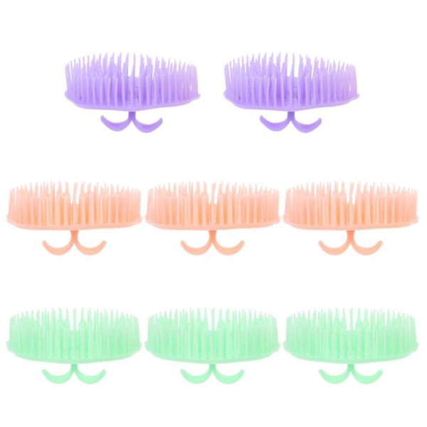 

hair brushes 8pcs scalp massager practical shampoo head massaging, Silver