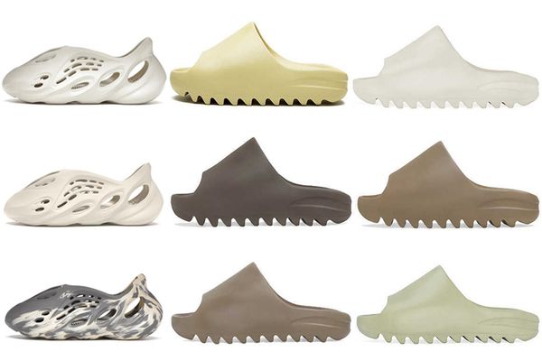 

slide designer fashion 2021 slippers foam sand mxt moon gray ararat g55495 resin desert earth brown bone men women sandals us4-12 cj, Black